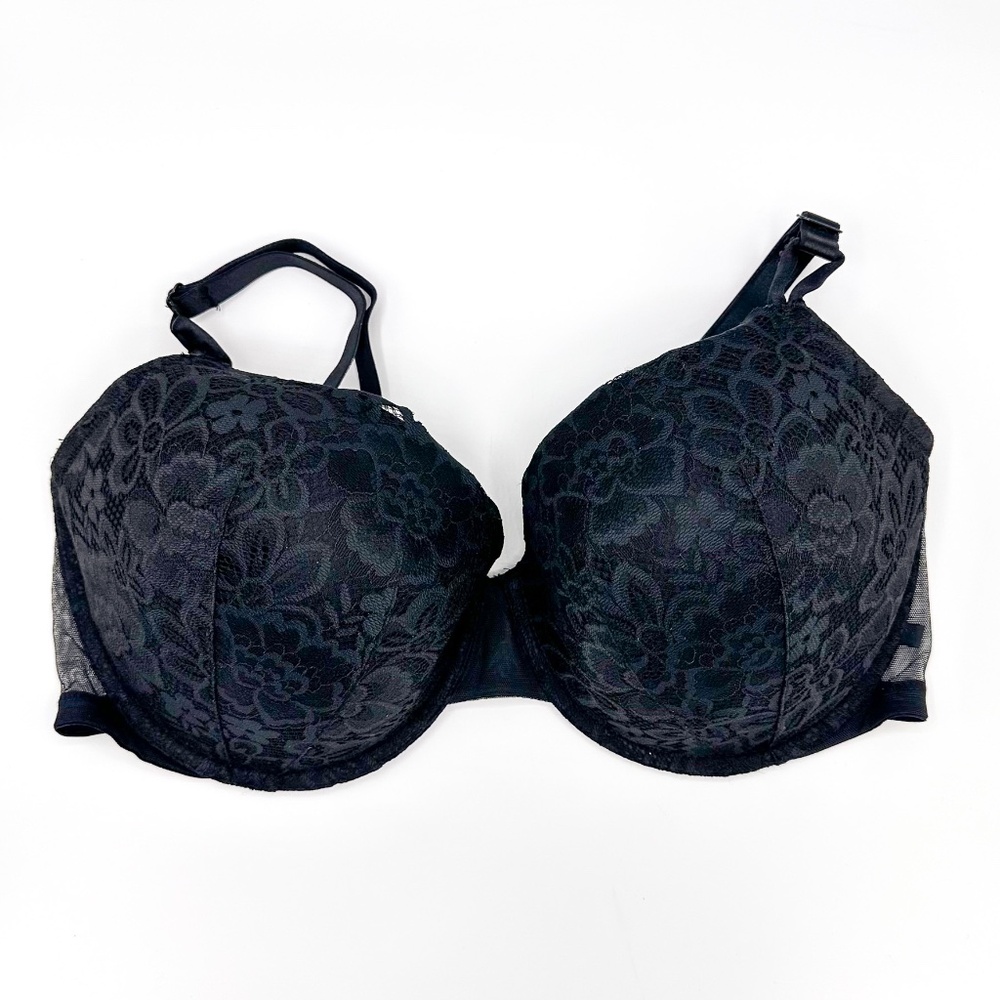 Victoria's Secret Black Sexy Tee Posey Lace Lined Demi Bra